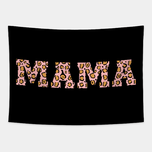 Leopard Mama Tapestry by CreativeShirt