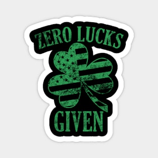 Zero Lucks Given St Patricks Day Irish T Magnet