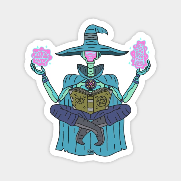 Abraxas-Robot Wizard Magnet by cursegift