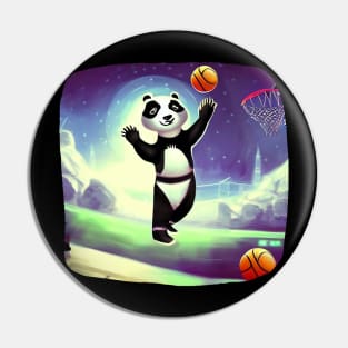 Future Panda Play basketball Pin