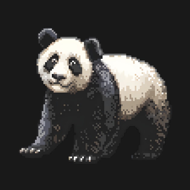 Panda in Pixel Form by Animal Sphere