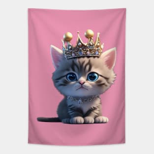 Cute little kitten princess Tapestry