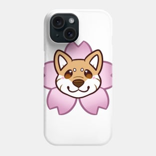 Sakura Shiba Inu - Orange Phone Case