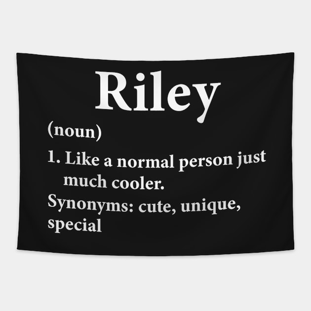 Riley Name Definition Funny Personalized Tapestry by HawaiPlus