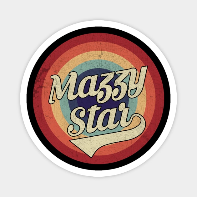 Mazzy Star - Retro Circle Vintage Magnet by Creerarscable