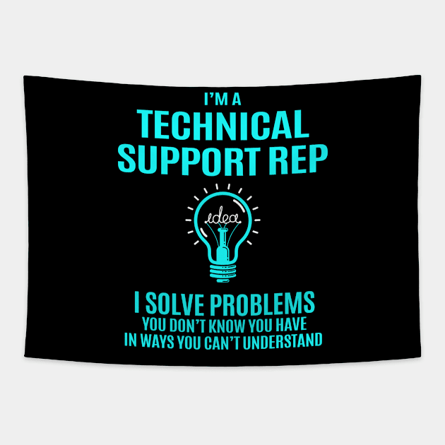 Technical Support Rep - I Solve Problems Tapestry by Pro Wresting Tees