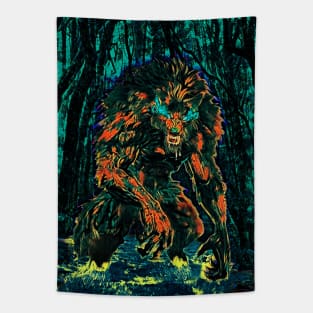 Werewolf in the forest Tapestry