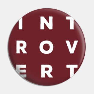INTROVERT Logo/Slogan Pin