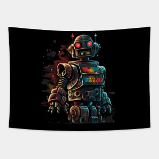 Retro Robotic Engineer Engineering 80s Style Tapestry