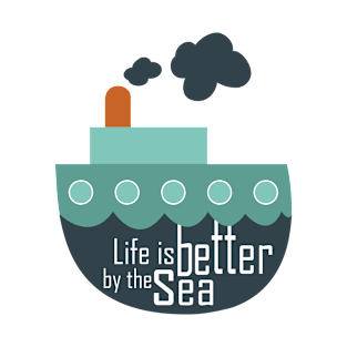 Sea quotes with ship design T-Shirt