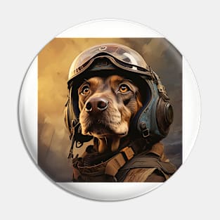 Military Doggo Pin