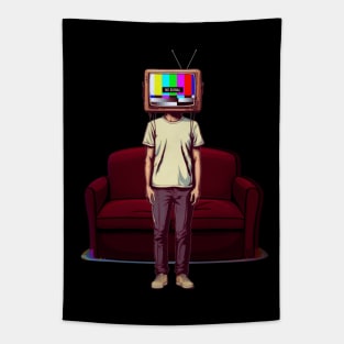Tv Head Tapestry