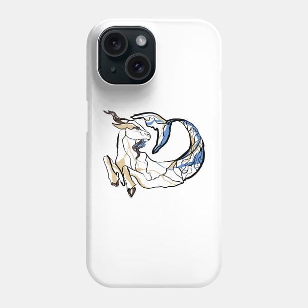 Single Line - Capricorn Phone Case by MaxencePierrard