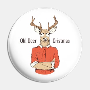 Oh Deer Christmas Pin