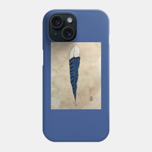 Blue Jay feather Phone Case