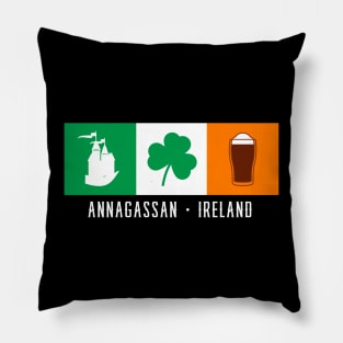 Irish Flag - Annagassan Ireland, Gaelic Pillow