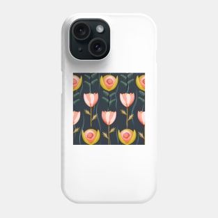 Garden of enchanted flowers dark Phone Case