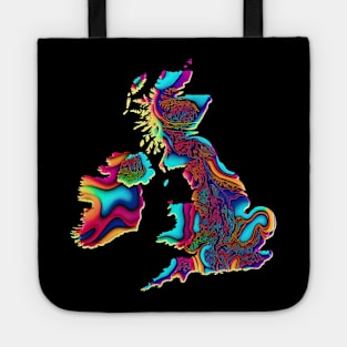 Psychedelic United Kingdom (no text) Tote