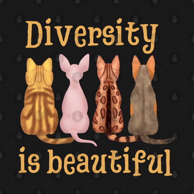 Diversity Is Beautiful | Gifts For Cat Lovers by AgataMaria