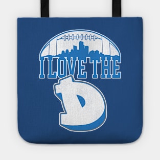 I LOVE THE D // DETROIT FOOTBALL Tote