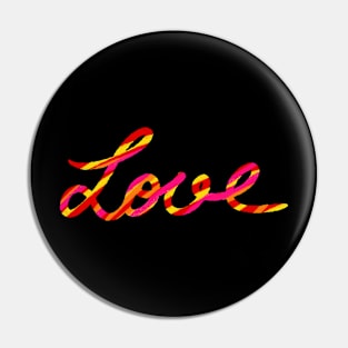 Love yellow pink orange red hand written Pin