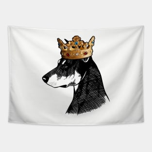 German Pinscher Dog King Queen Wearing Crown Tapestry