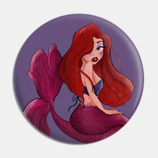 Jessica rabbit mermaid Pin by One Kidney Artist