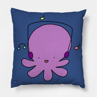 Dancing Headphones Octopus Pillow