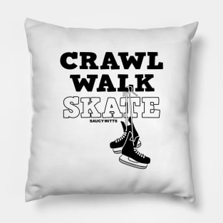 Crawl Walk Skate Hockey Baby Pillow