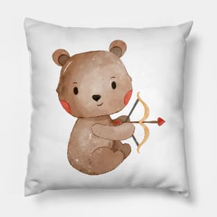 Cute Valentines Day Teddy Bear Pillow