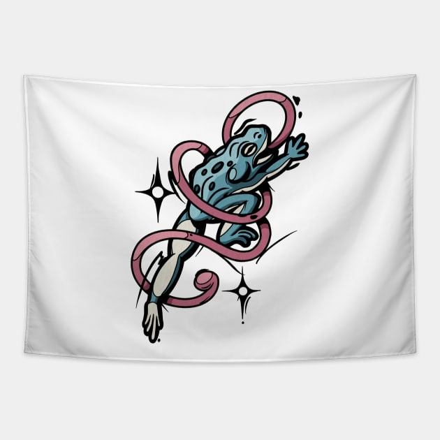 ninja frog Tapestry by weirdesigns