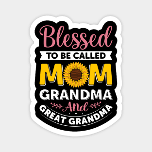 Blessed to be called mom grandma and great grandma Magnet