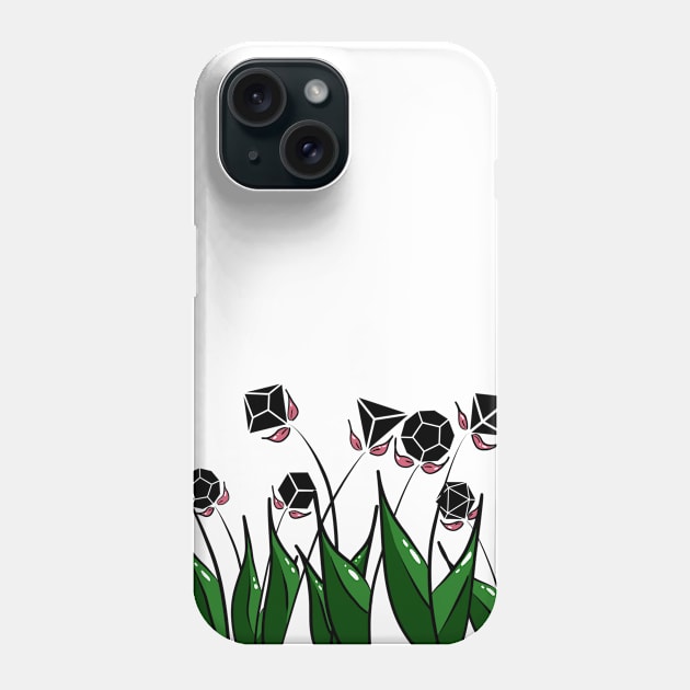 Dice Flowers - Colour, Black Phone Case by GenAumonier