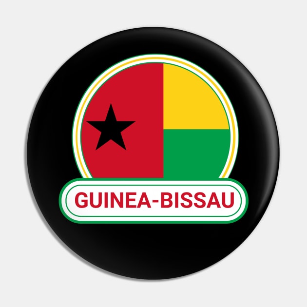 Guinea-Bissau Country Badge - Guinea-Bissau Flag Pin by Yesteeyear