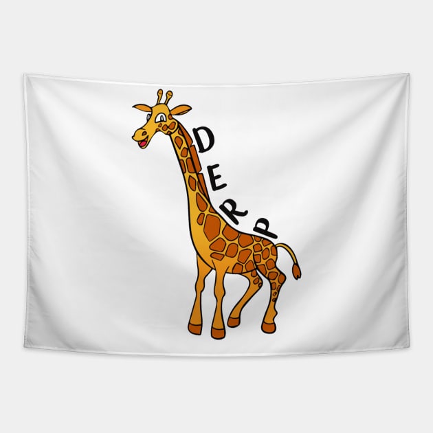 Derp Giraffe Tapestry by DANPUBLIC