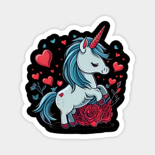 Valentines Unicorn Love Magnet
