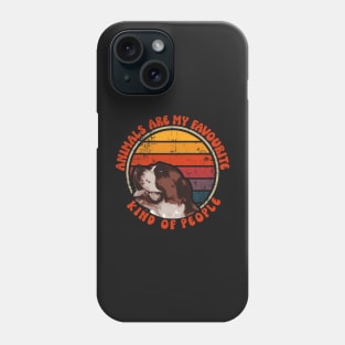 Animals are my favorite kind of people saint Bernard dog lover Phone Case