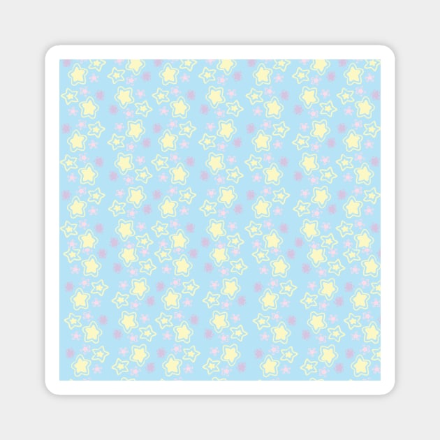 Pastel Stars Pattern Magnet by SaganPie