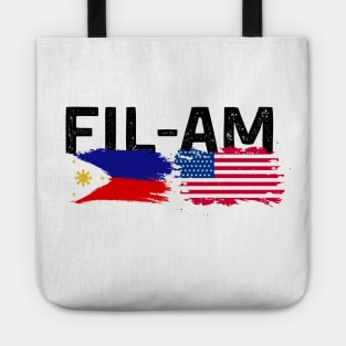 FIL-AM (Filipino American) w/Philippines Flag and American Flag Tote