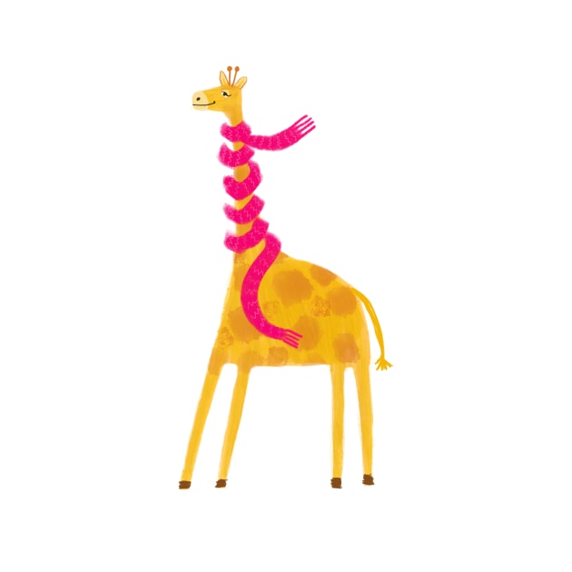 Giraffe in a scarf by Tascha