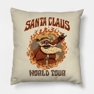 Santa Claus World Tour Vintage Pillow