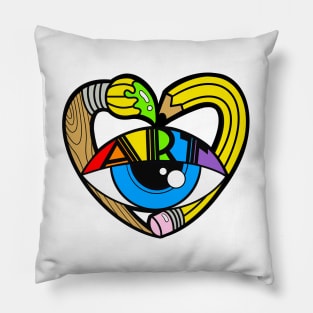 Eye Heart Art Pillow