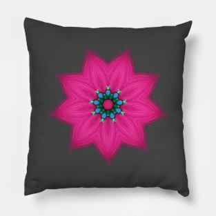 Furry Pink Flower Pillow