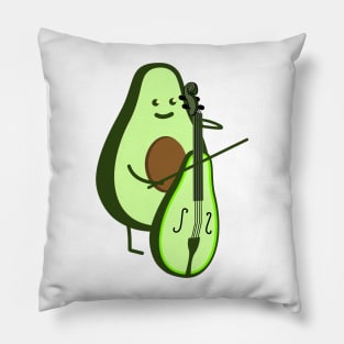 Avocado with cello Pillow