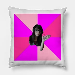 Idiot Nerd Girl Meme Pillow