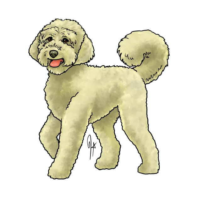 Dog - Labradoodle - Yellow by Jen's Dogs Custom Gifts and Designs