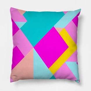 Pink Abstract Geometric Pattern Pillow