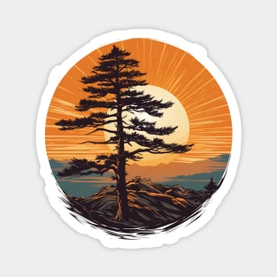 Tree Sunrise Design Magnet