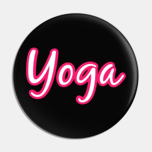 Hot Pink Yoga Design for Meditation and Exercise Pin