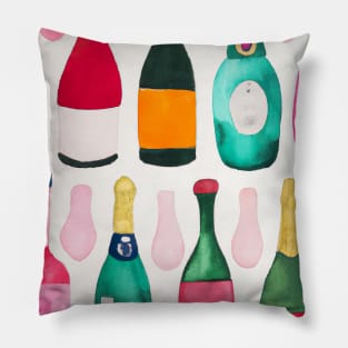 Bottles Pattern Painting Pillow